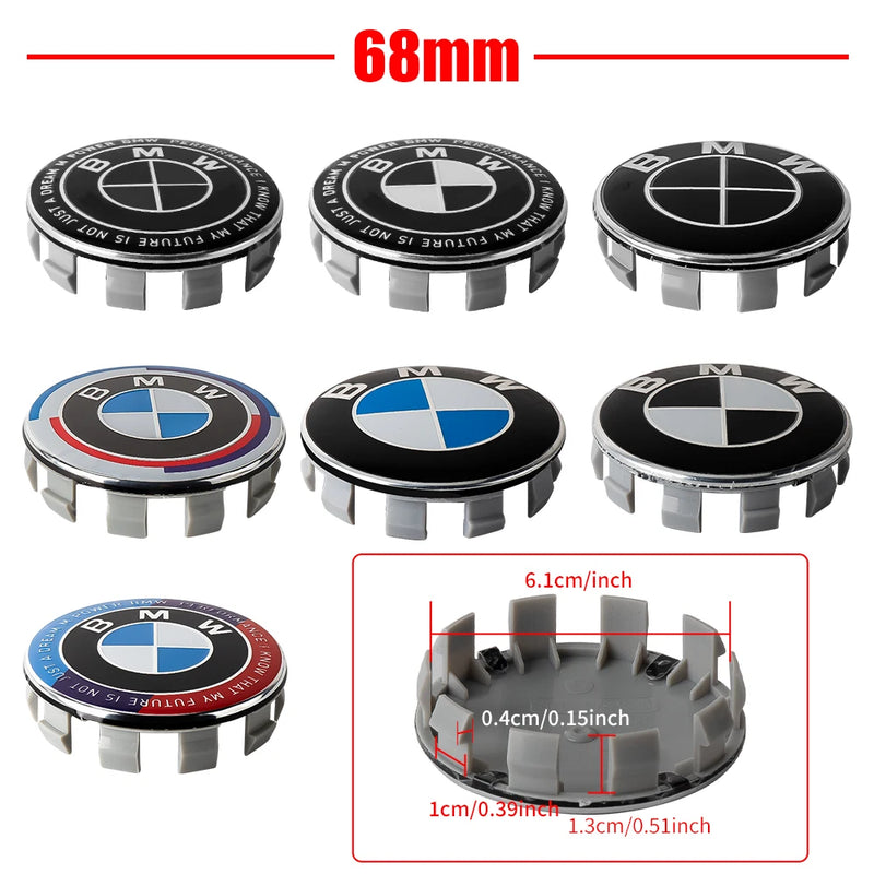 Capas de cubo de roda central BMW
