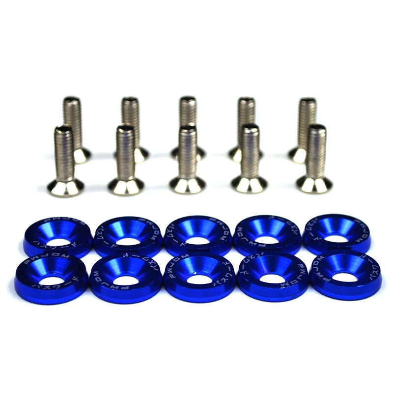 Kit 10 Unidades Parafuso Arruela Anodizadas M6