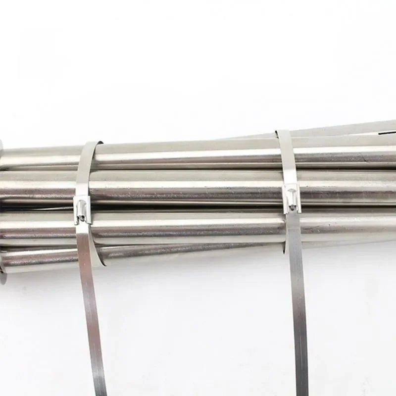 Abraçadeiras de Metal para Cabos Autotravamento de Aço Inoxidável