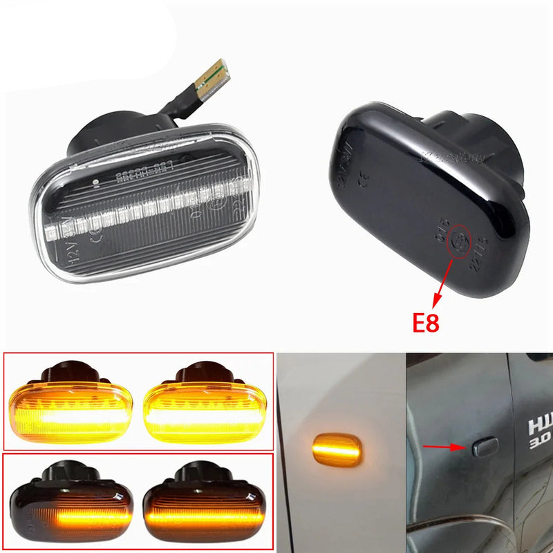 Pisca Led Lateral Sequencial Toyota Corolla E10/E11/E12 Yaris Verso Hilux Surf N21 RX